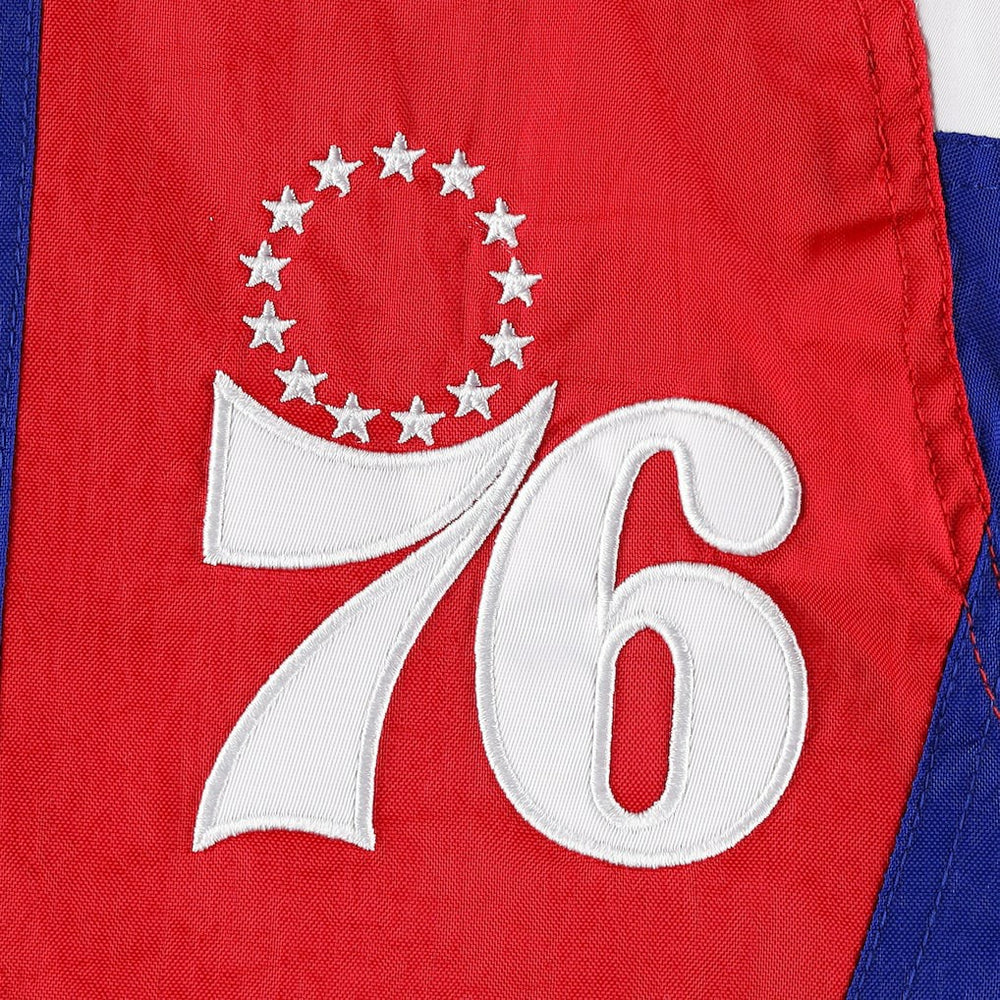 Philadelphia 76ers Starter Body Check Raglan Hoodie Half-Zip Jacket Royal - NBA