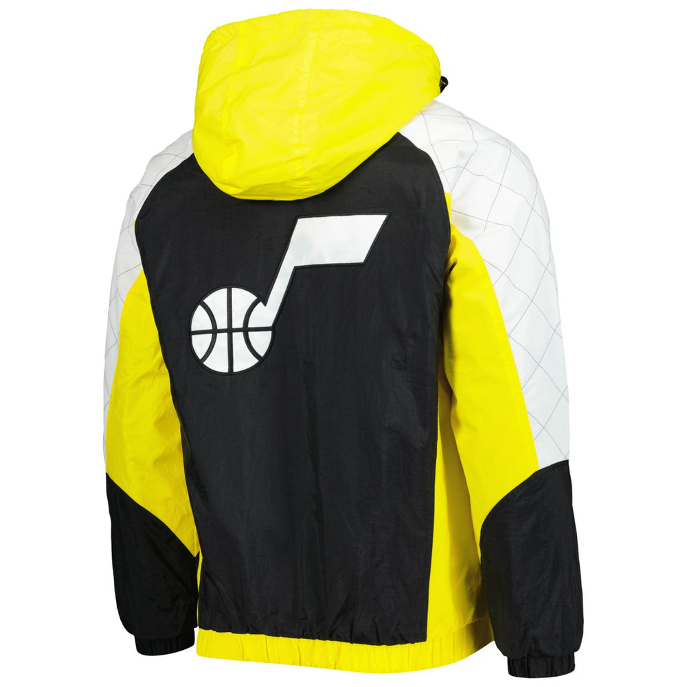 Utah Jazz Starter Body Check Raglan Hoodie Half-Zip Jacket Gold - NBA