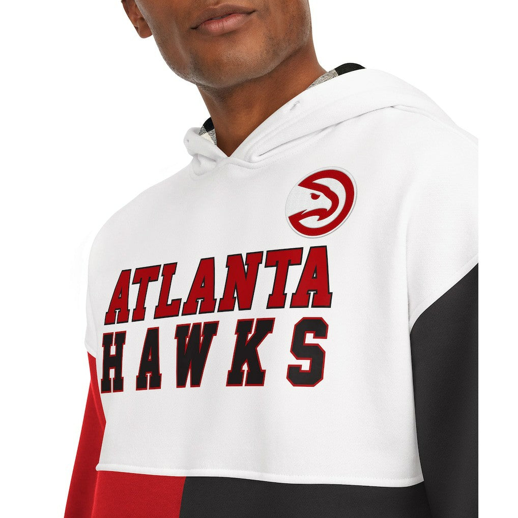 Atlanta Hawks Tommy Jeans Andrew Split Pullover Hoodie White/Red - NBA