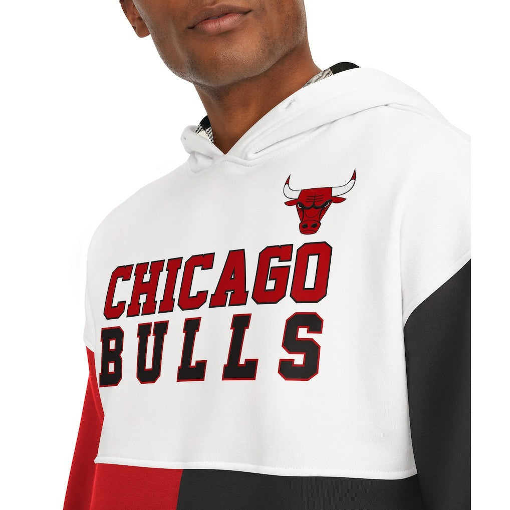 Chicago Bulls Tommy Jeans Andrew Split Pullover Hoodie White/Red - NBA
