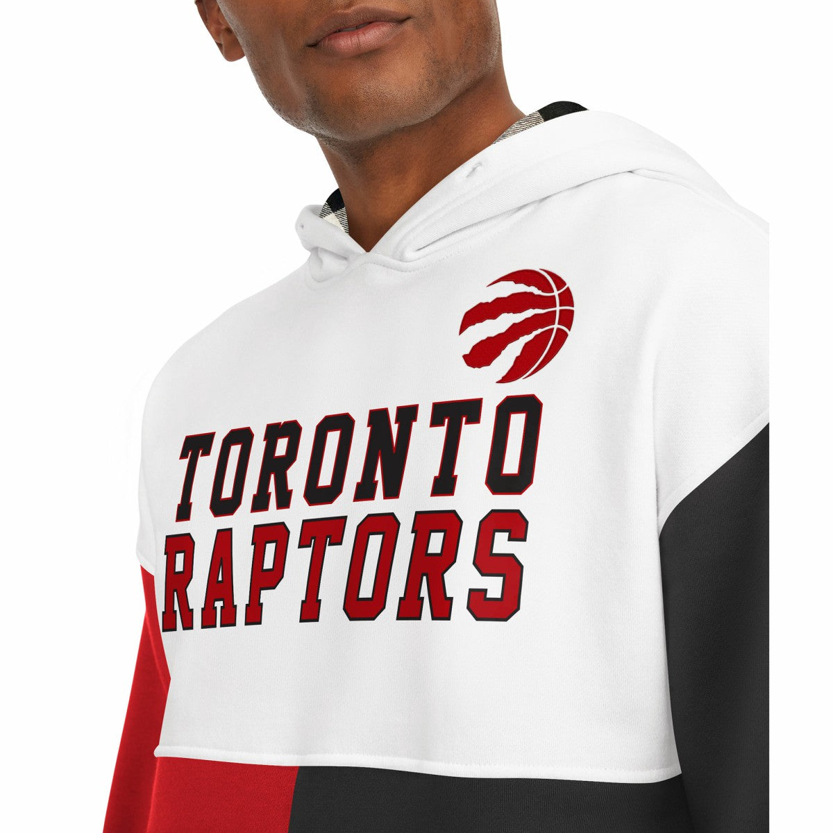 Toronto Raptors Tommy Jeans Andrew Split Pullover Hoodie White/Red - NBA