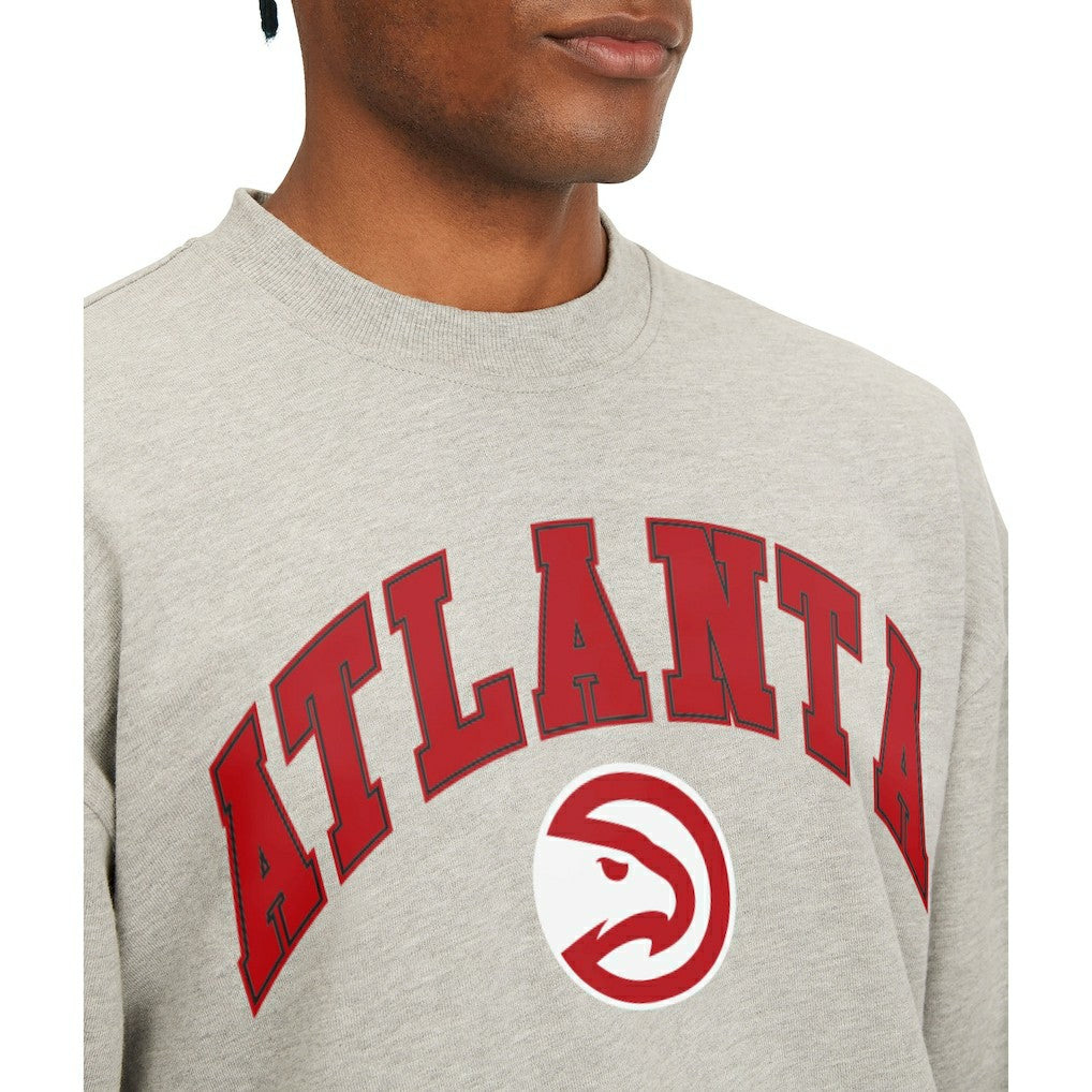 Atlanta Hawks Tommy Jeans James Patch Pullover Sweatshirt Gray - NBA