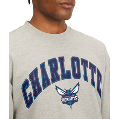 Charlotte Hornets Tommy Jeans James Patch Pullover Sweatshirt Gray - NBA