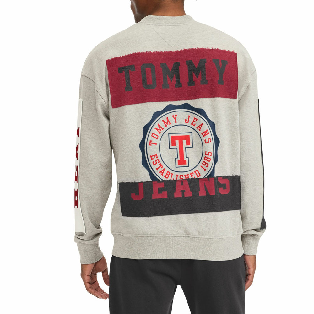Miami Heat Tommy Jeans James Patch Pullover Sweatshirt Gray - NBA