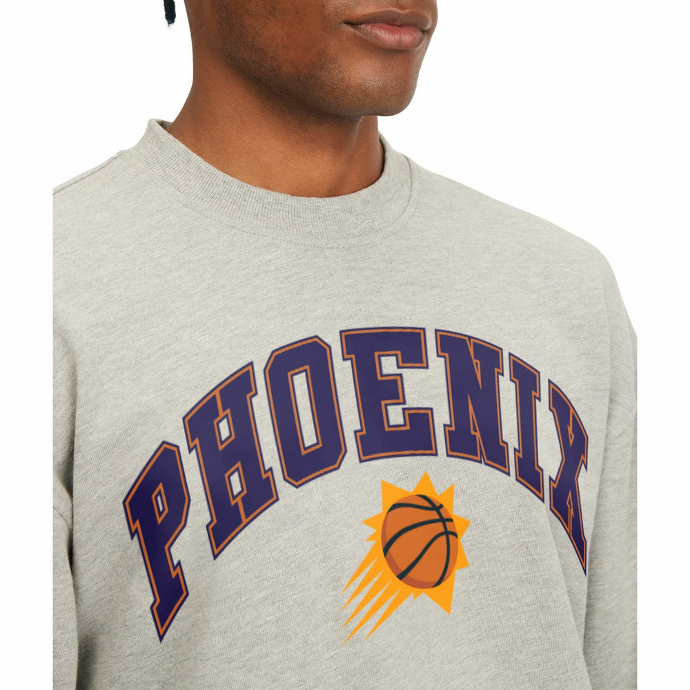 Phoenix Suns Tommy Jeans James Patch Pullover Sweatshirt Gray - NBA