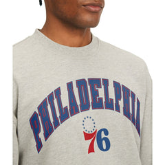 Philadelphia 76ers Tommy Jeans James Patch Pullover Sweatshirt Gray - NBA