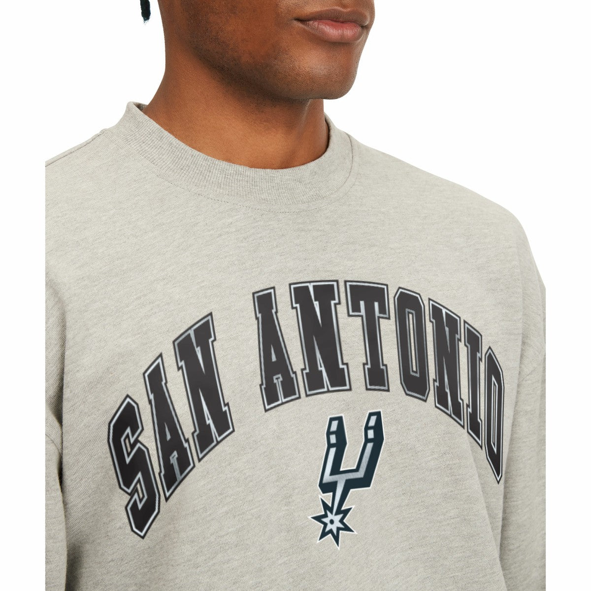 San Antonio Spurs Tommy Jeans James Patch Pullover Sweatshirt Gray - NBA