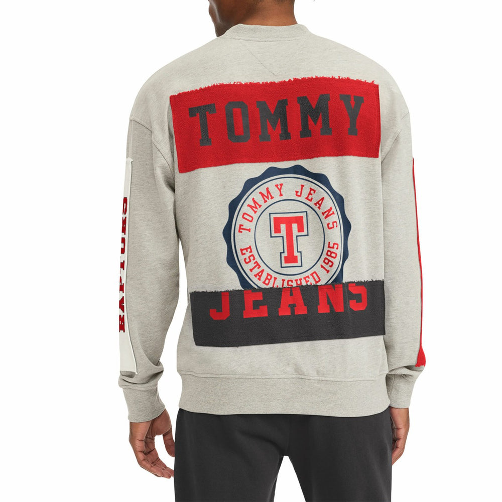 Toronto Raptors Tommy Jeans James Patch Pullover Sweatshirt Gray - NBA