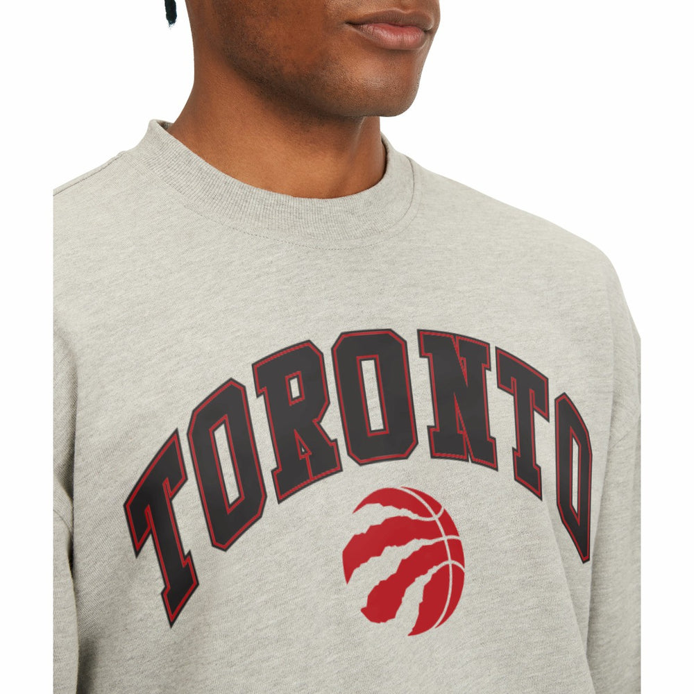 Toronto Raptors Tommy Jeans James Patch Pullover Sweatshirt Gray - NBA