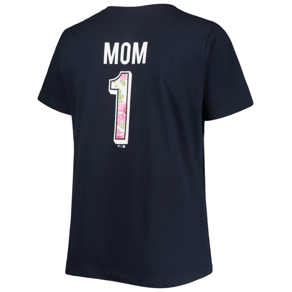 Boston Red Sox Women's Plus Size #1 Mom 2-Hit V-Neck T-Shirt - MLB