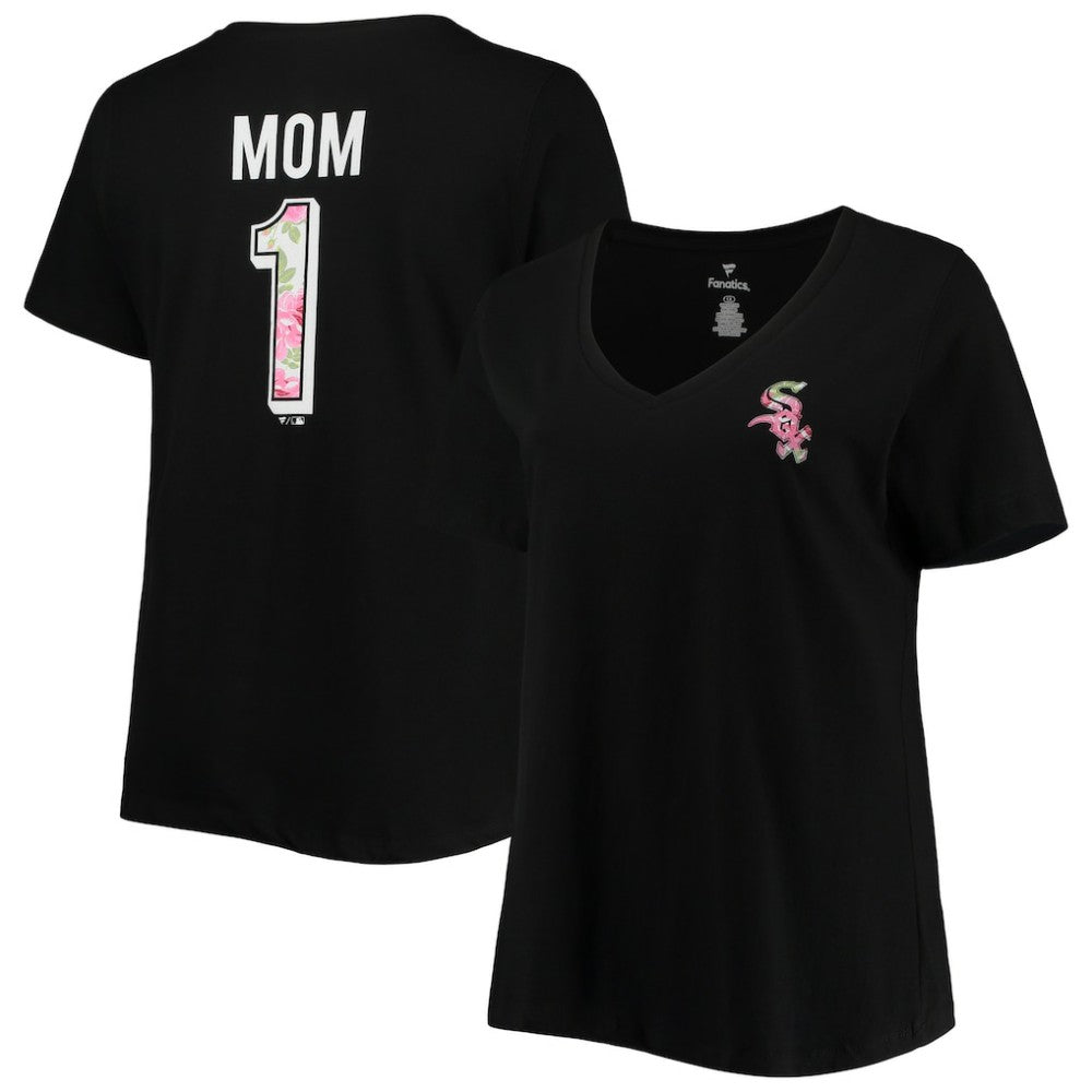 Chicago White Sox Women's Plus Size #1 Mom 2-Hit V-Neck T-Shirt - MLB