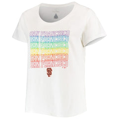 San Francisco Giants Women's Plus Size Pride Scoop Neck T-Shirt - MLB