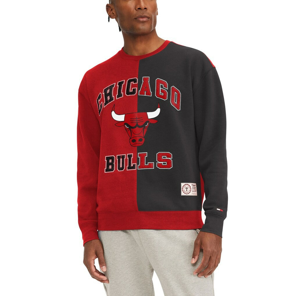 Chicago Bulls Tommy Jeans Keith Split Pullover Sweatshirt Red/Black - NBA