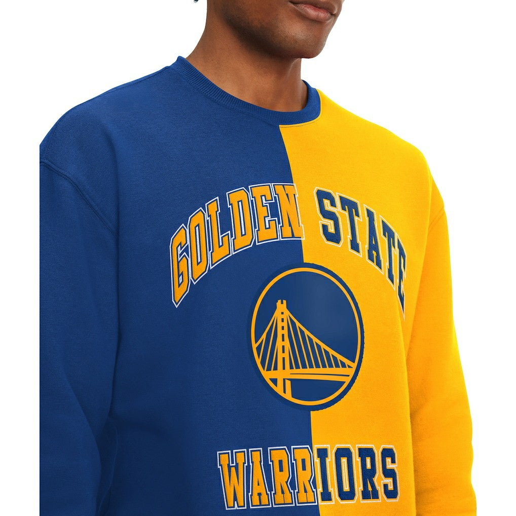 Golden State Warriors Tommy Jeans Keith Split Pullover Sweatshirt Royal/Yellow - NBA