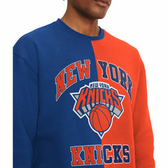New York Knicks Tommy Jeans Keith Split Pullover Sweatshirt Royal/Orange - NBA