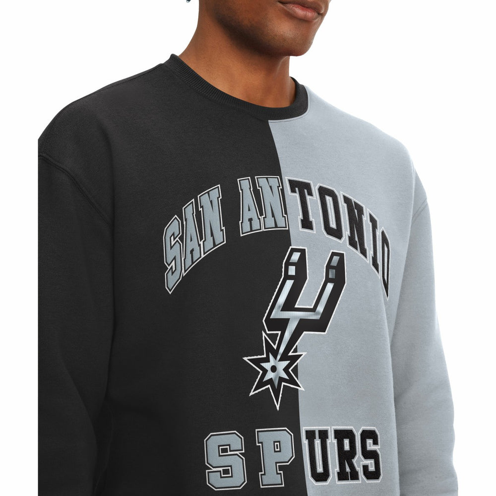 San Antonio Spurs Tommy Jeans Keith Split Pullover Sweatshirt Black/Gray - NBA
