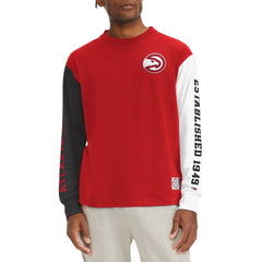 Atlanta Hawks Tommy Jeans Richie Color Block Long Sleeve T-Shirt Red - NBA