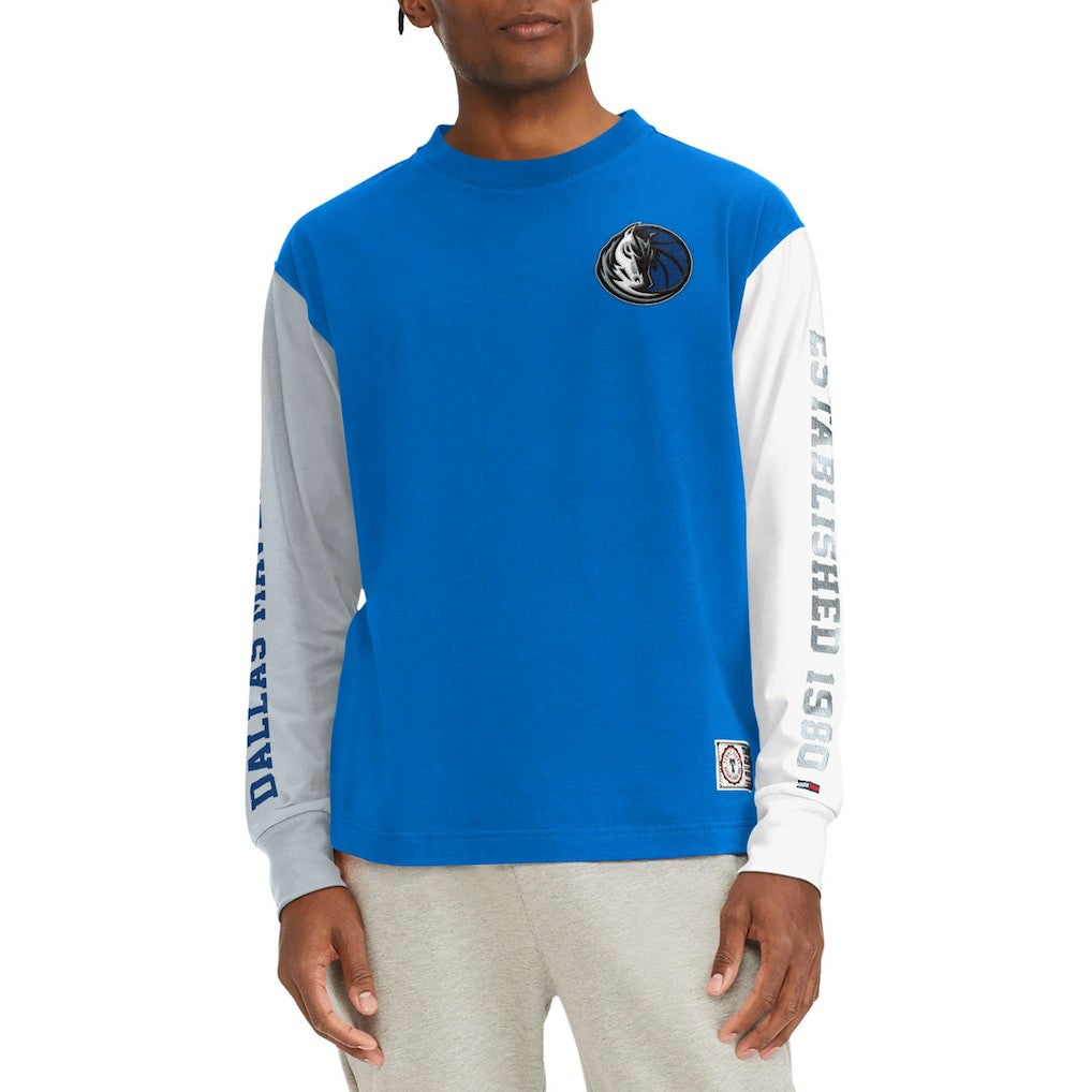Dallas Mavericks Tommy Jeans Richie Color Block Long Sleeve T-Shirt Royal - NBA