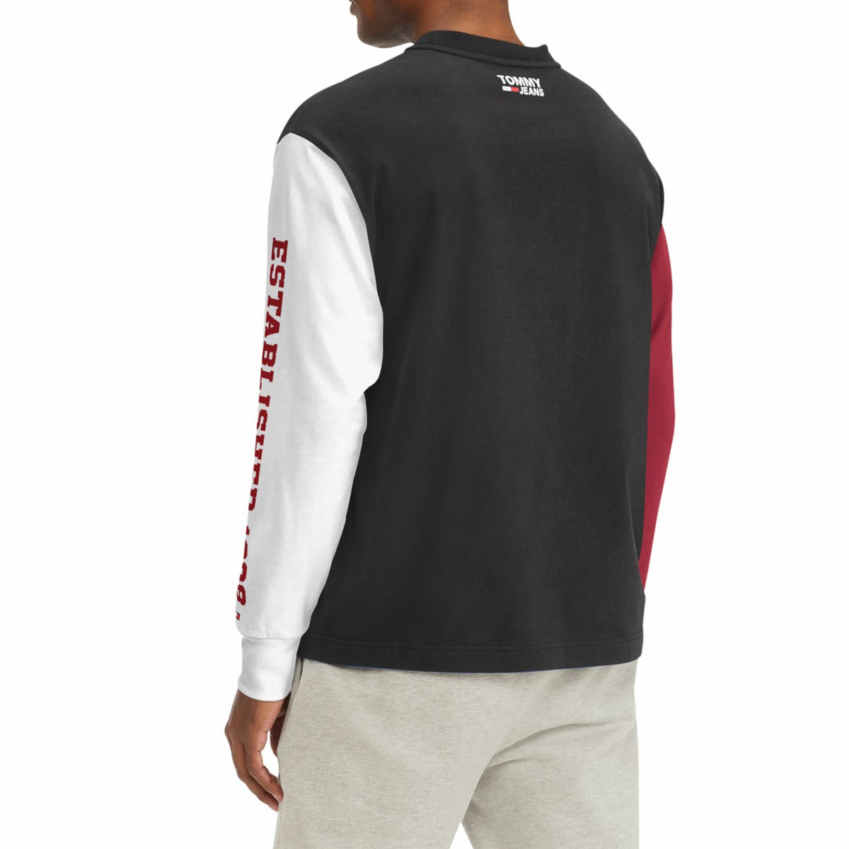 Miami Heat Tommy Jeans Richie Color Block Long Sleeve T-Shirt Black - NBA