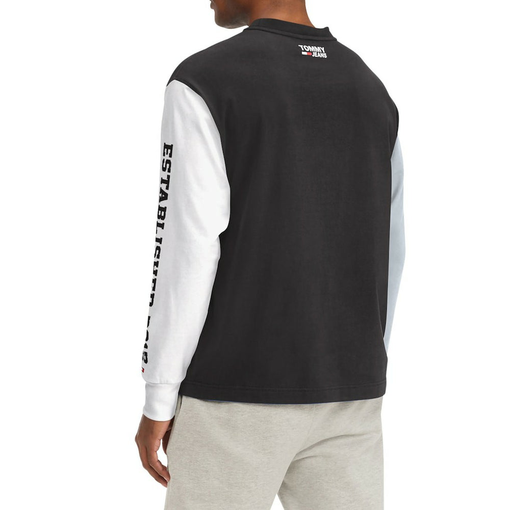 Brooklyn Nets Tommy Jeans Richie Color Block Long Sleeve T-Shirt Black - NBA
