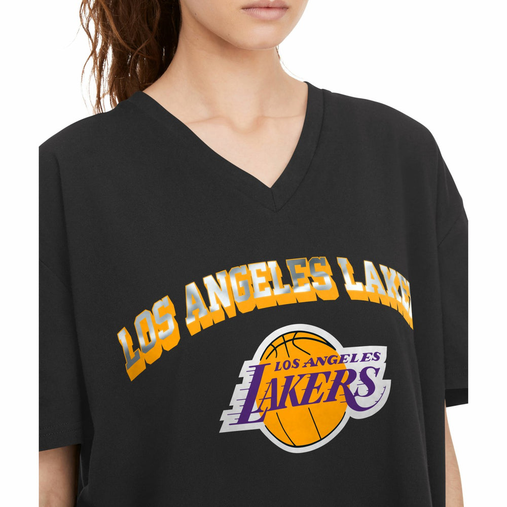 Los Angeles Lakers Tommy Jeans Women's Ashley V-Neck T-Shirt Black - NBA