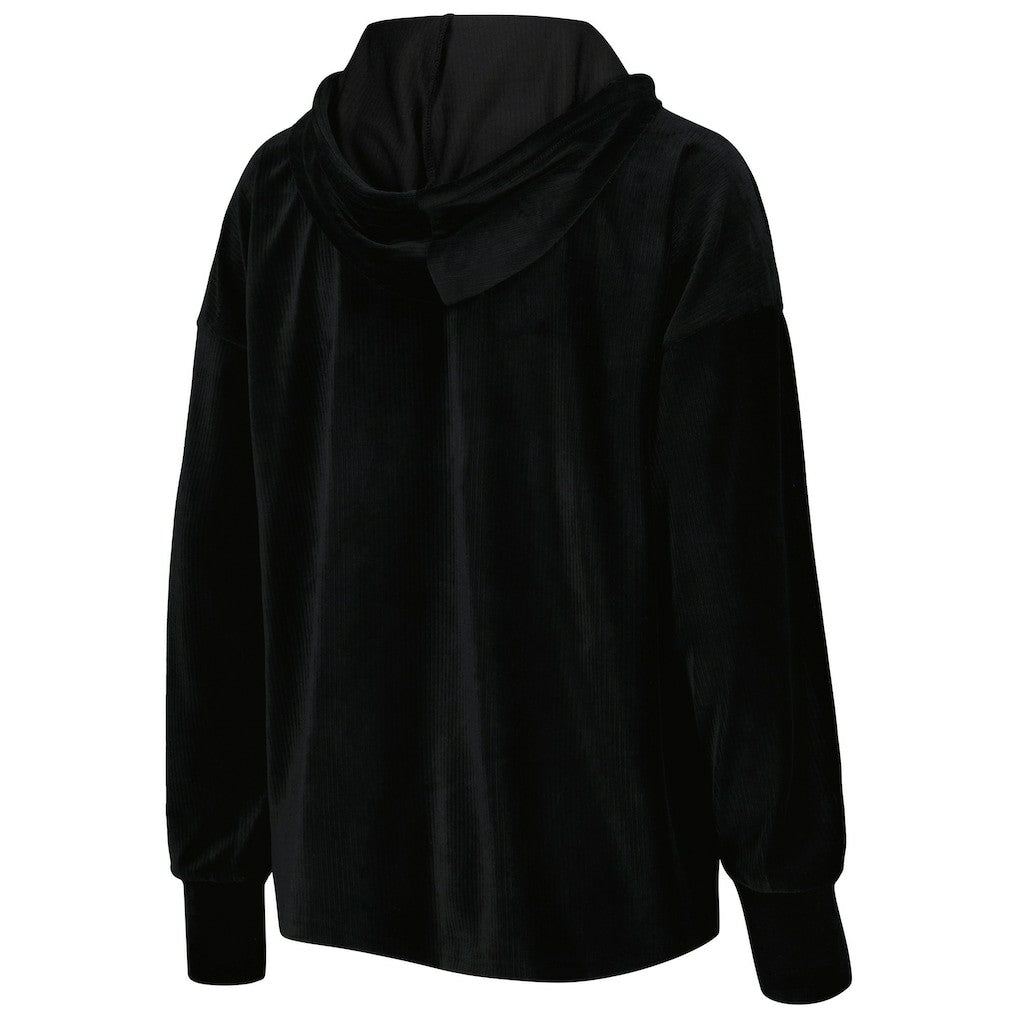 Chicago Bulls Touch Women's End Line Velour Pullover Hoodie Black - NBA