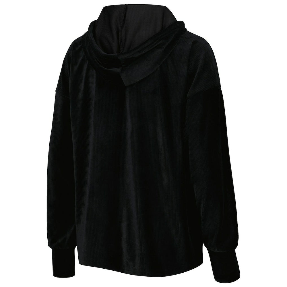 Brooklyn Nets Touch Women's End Line Velour Pullover Hoodie Black - NBA
