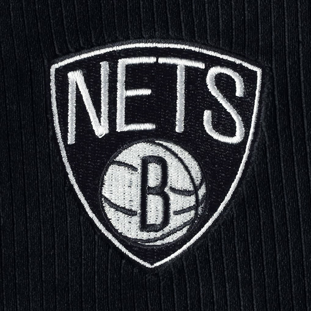 Brooklyn Nets Touch Women's End Line Velour Pullover Hoodie Black - NBA