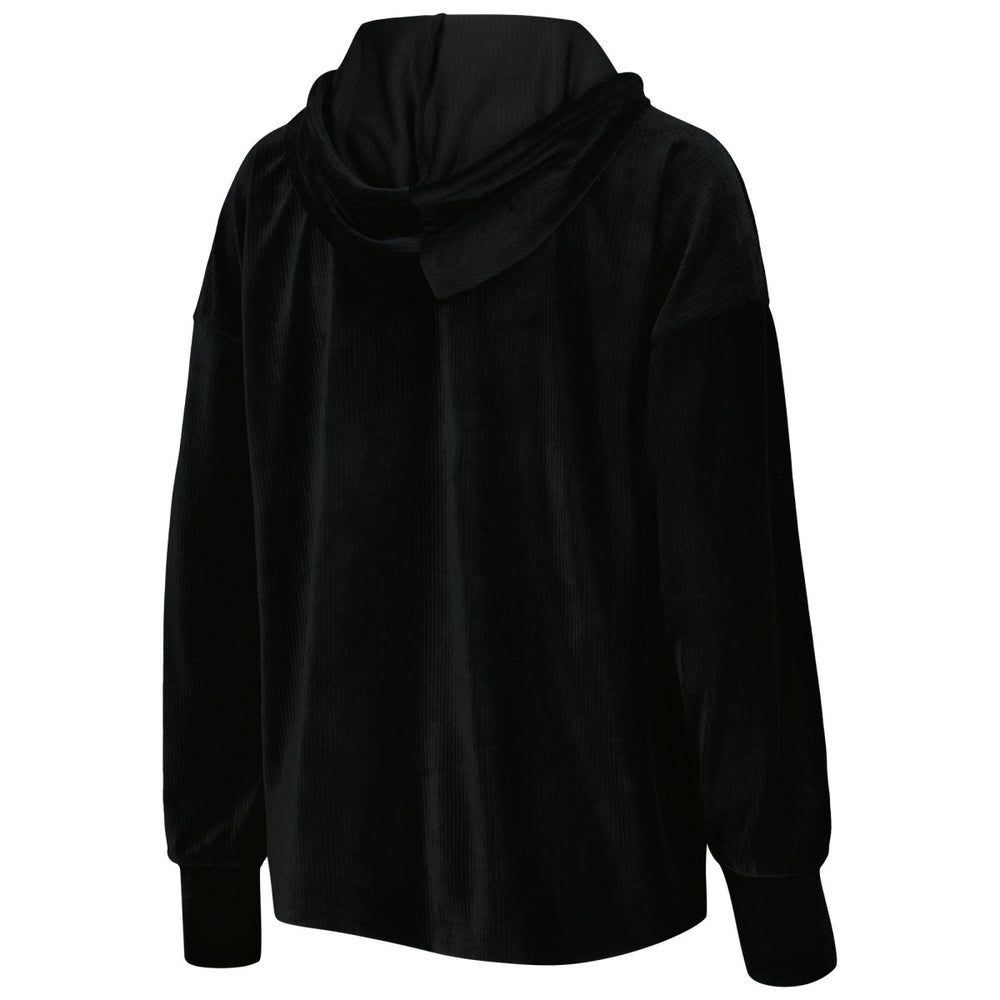 New York Knicks Touch Women's End Line Velour Pullover Hoodie Black - NBA