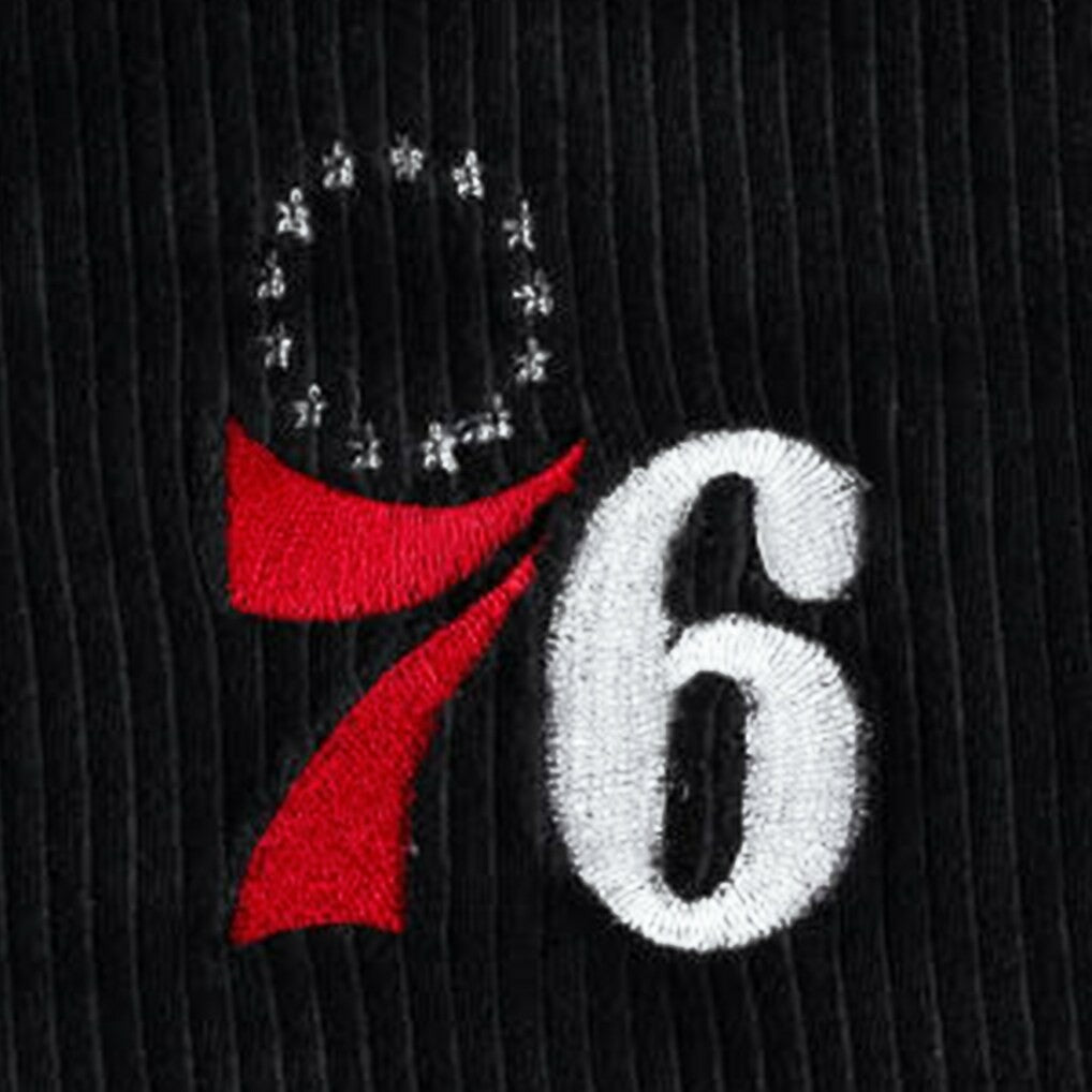 Philadelphia 76ers Touch Women's End Line Velour Pullover Hoodie Black - NBA