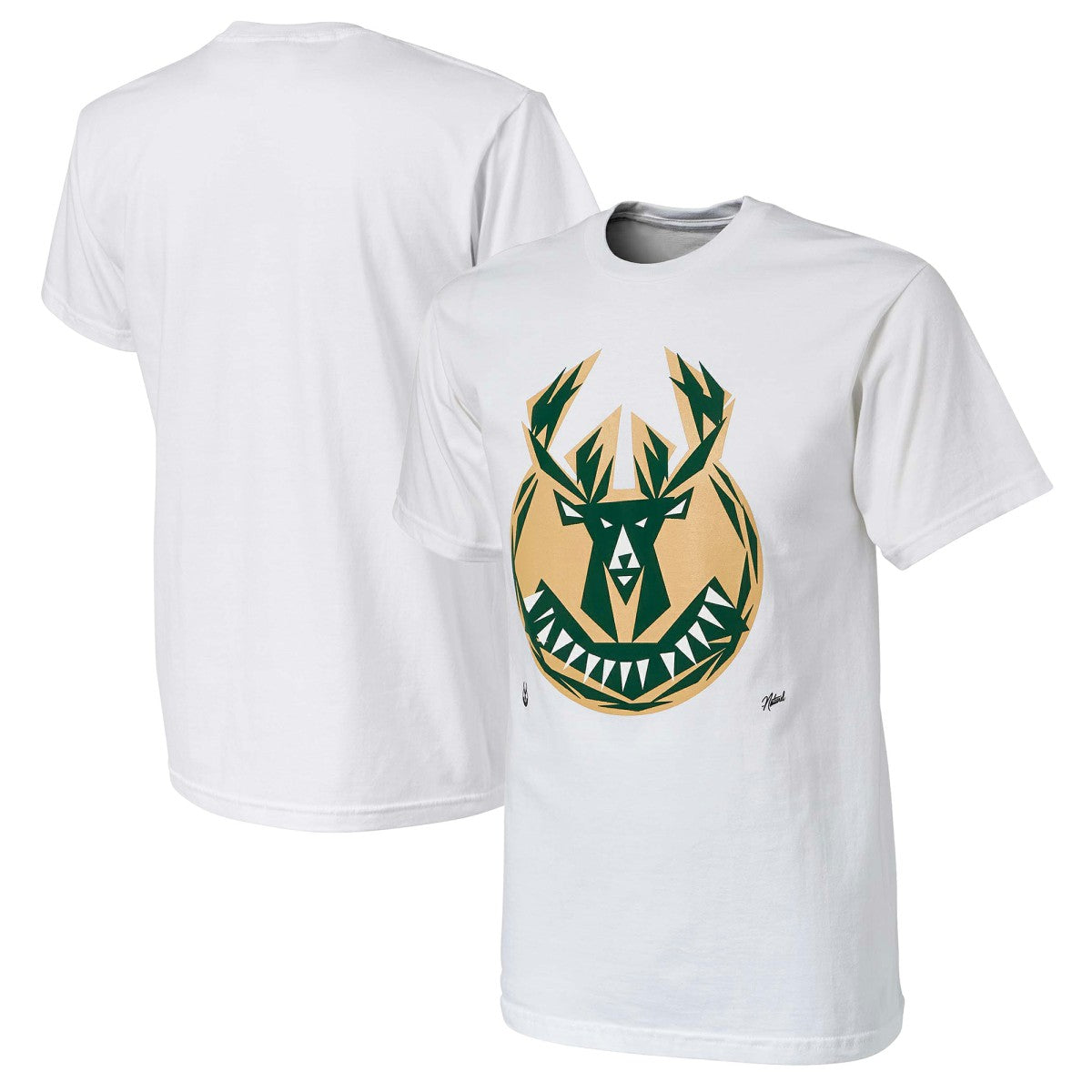 Milwaukee Bucks NBA x Naturel No Caller ID T-Shirt White - NBA