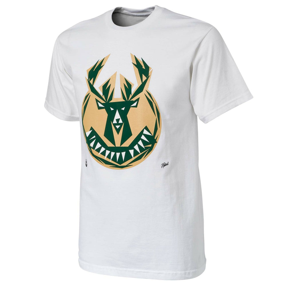 Milwaukee Bucks NBA x Naturel No Caller ID T-Shirt White - NBA