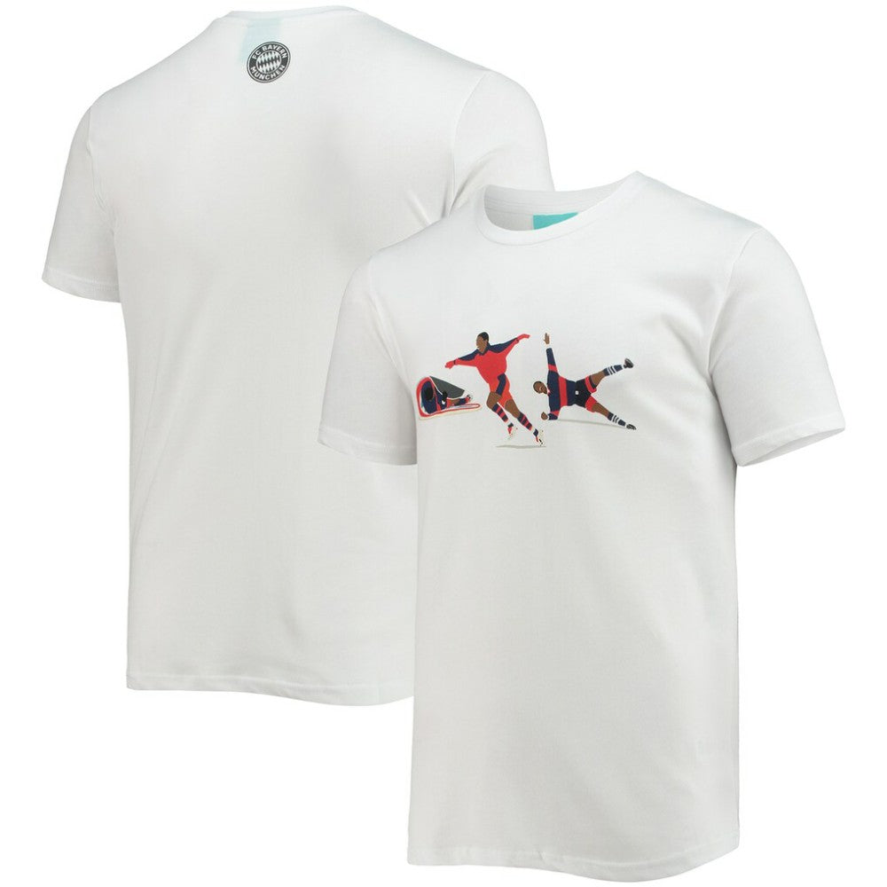 Giovane Élber Bayern Munich Hands-of-God T-Shirt White - FIFA World CUP