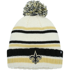 New Orleans Saints '47 Youth Driftway Cuffed Knit with Pom Cream | 47 brand