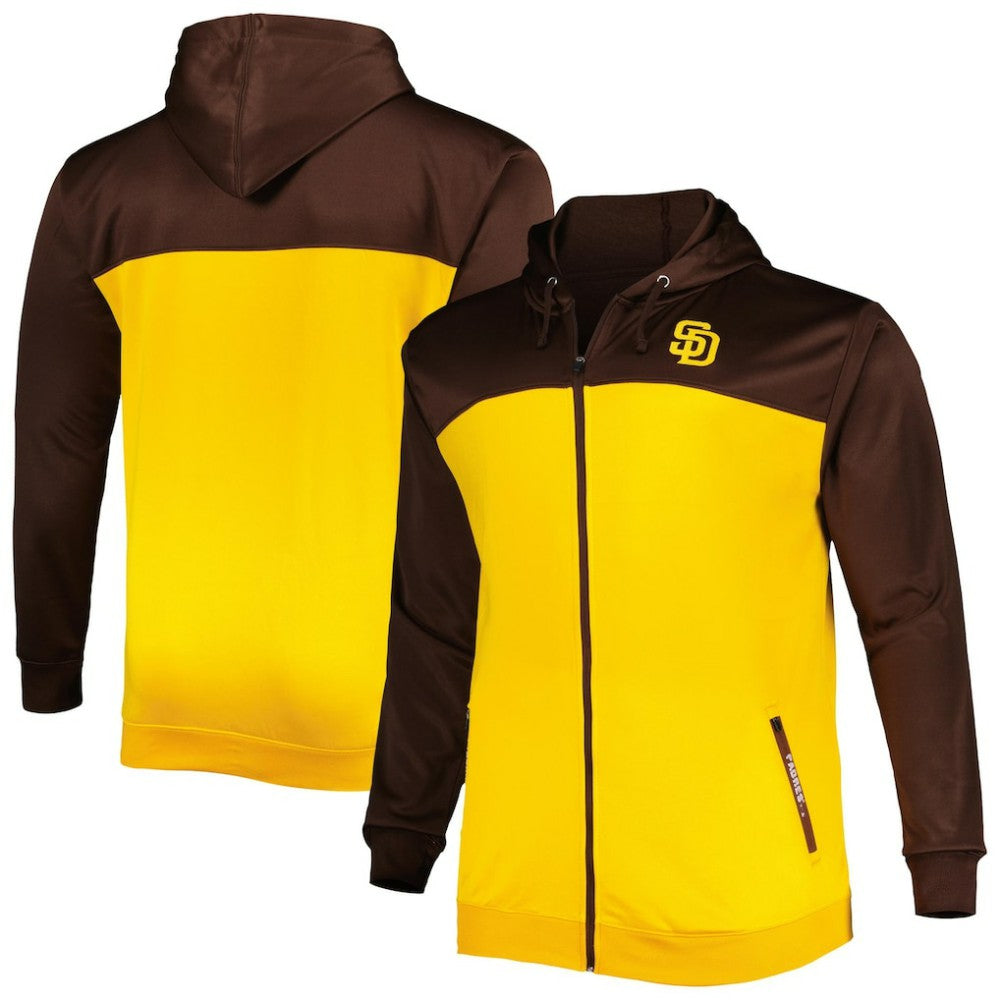 San Diego Padres Big & Tall Yoke Full-Zip Hoodie - MLB