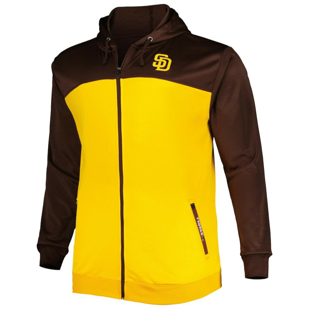 San Diego Padres Big & Tall Yoke Full-Zip Hoodie - MLB