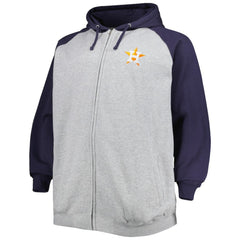 Houston Astros Big & Tall Raglan Full-Zip Hoodie - MLB
