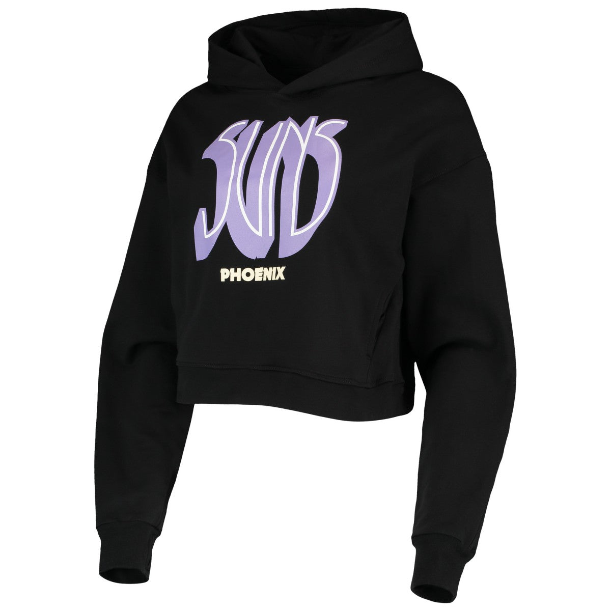 Phoenix Suns Lusso Women's Layla World Tour Cropped Pullover Hoodie Black - NBA