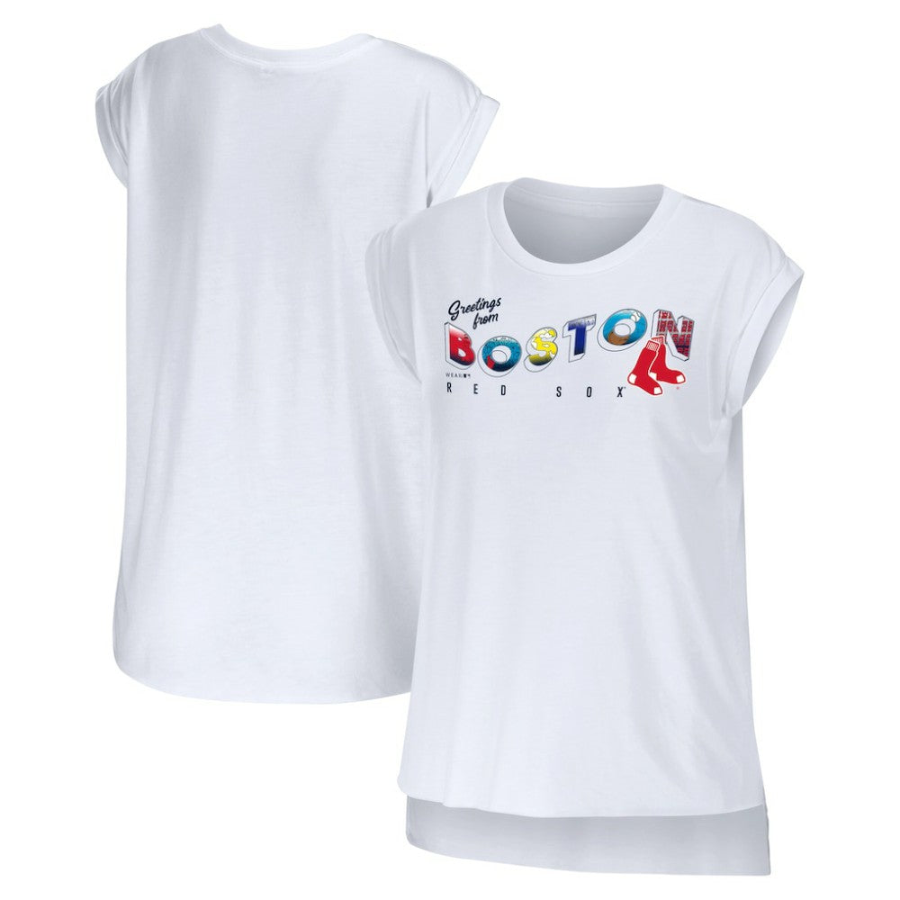 Boston Red Sox WEAR by Erin Andrews Women's Greetings From T-Shirt - MLB