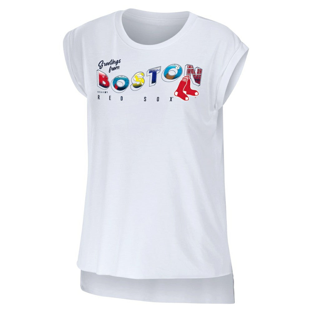 Boston Red Sox WEAR by Erin Andrews Women's Greetings From T-Shirt - MLB