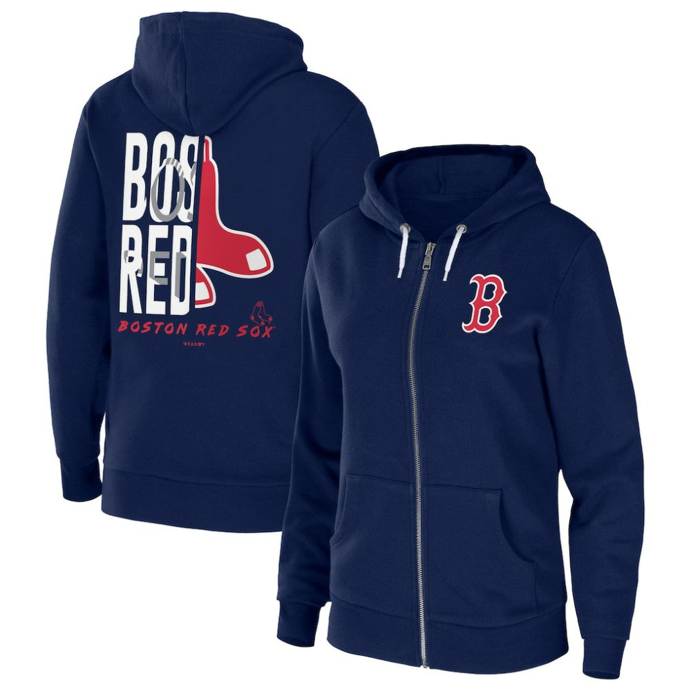 Boston Red Sox WEAR by Erin Andrews Women's Sponge Fleece Full-Zip Hoodie - MLB