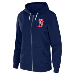 Boston Red Sox WEAR by Erin Andrews Women's Sponge Fleece Full-Zip Hoodie - MLB