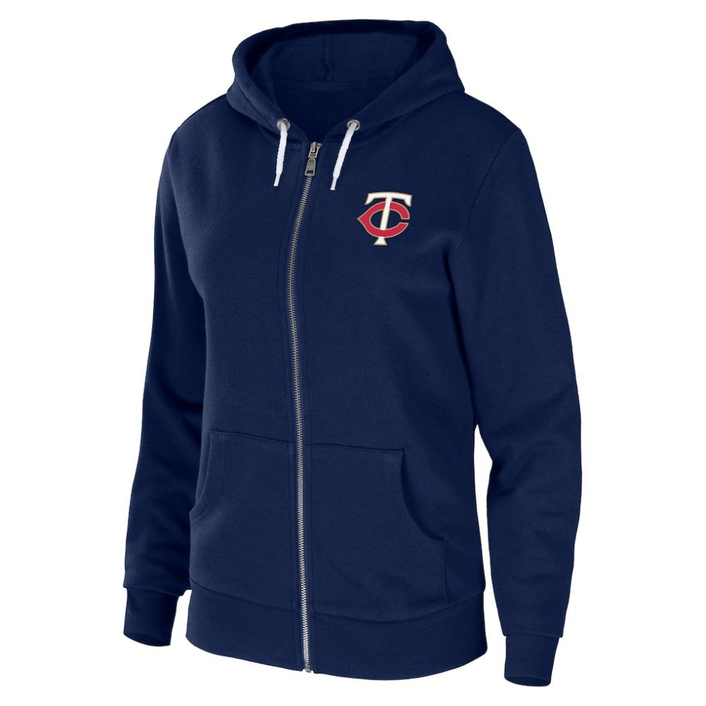 Minnesota Twins WEAR by Erin Andrews Women's Sponge Fleece Full-Zip Hoodie - MLB