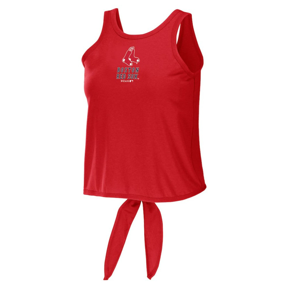 Boston Red Sox WEAR by Erin Andrews Women's Open Back Twist Tie Tank Top - MLB