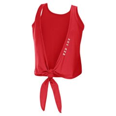 Boston Red Sox WEAR by Erin Andrews Women's Open Back Twist Tie Tank Top - MLB