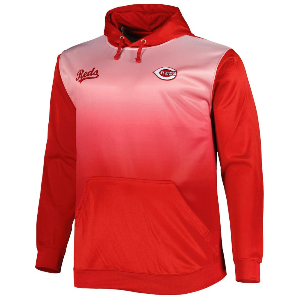 Cincinnati Reds Fade Sublimated Fleece Pullover Hoodie - MLB