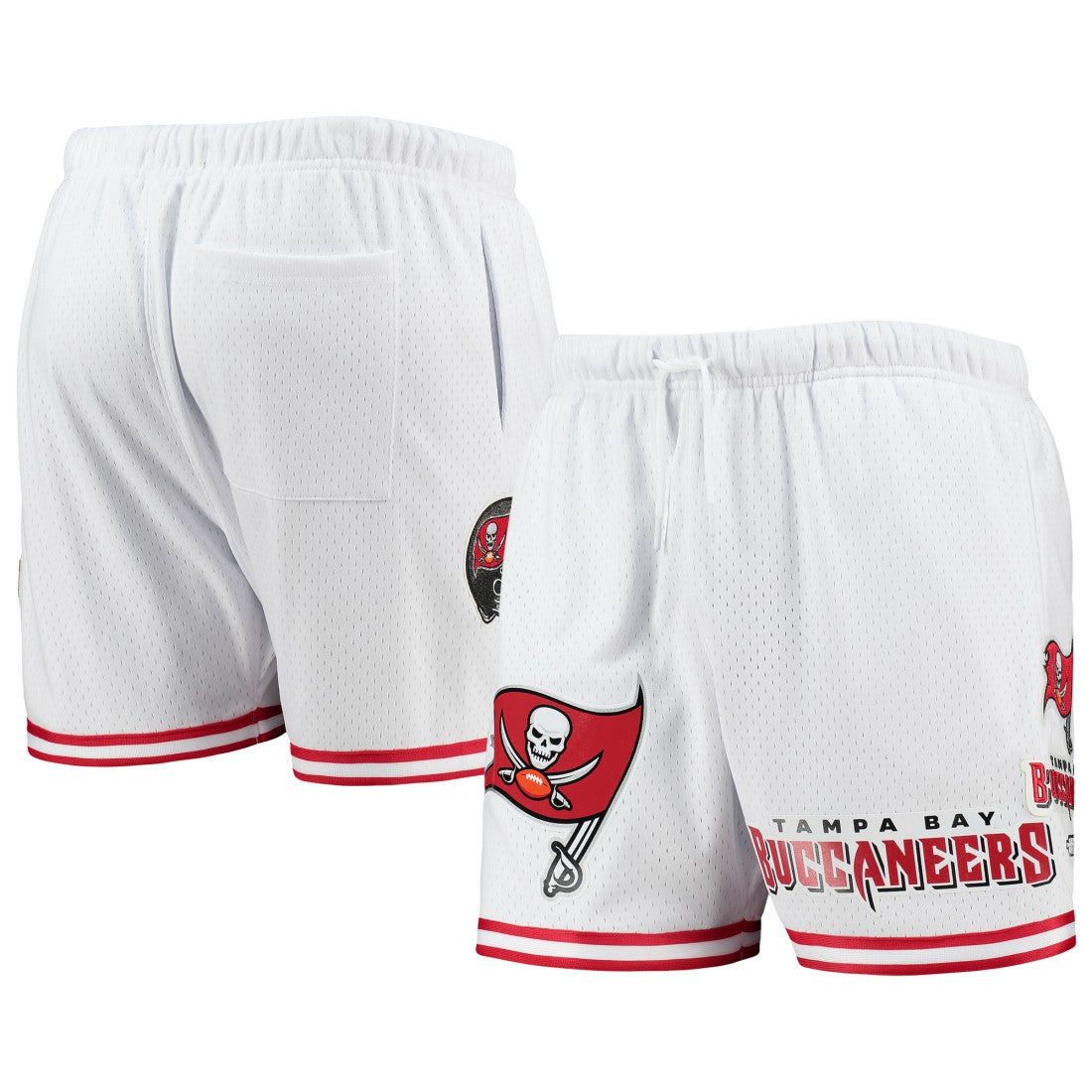 Tampa Bay Buccaneers Pro Standard Mesh Shorts White/Red | NFL