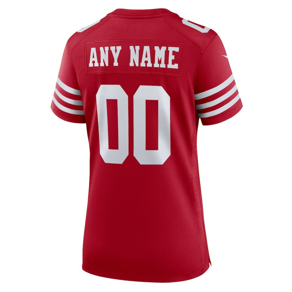 San Francisco 49ers Women's Game Custom Jersey Scarlet | Nike for Sale