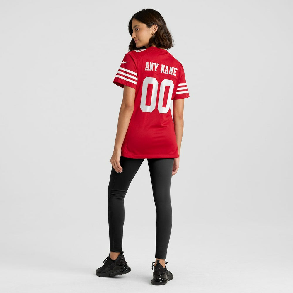 San Francisco 49ers Women's Game Custom Jersey Scarlet | Nike for Sale