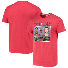 DeMar DeRozan/Zach LaVine Chicago Bulls Homage NBA Jam Tri-Blend T-Shirt Heathered Red - NBA
